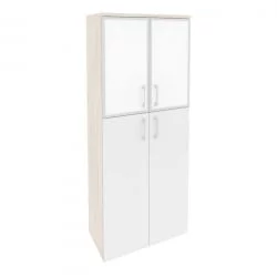 Шкаф высокий широкий ОНИКС О.СТ-1.7Р вхите Денвер Светлый/Белый / ONIX O.ST-1.7R white