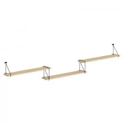 Полка навесная COFFEE SH3-ROD/BAR Легно Светлый Полка навесная COFFEE SH3-ROD/BAR Легно Светлый