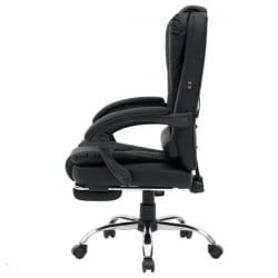 Кресло офисное с функцией вибромассажа CРОМЕКС (КРОМЕКС) Чилл МС-005 экокожа черное / CROMEX Chill MS-005