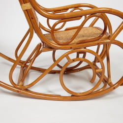 Кресло-качалка MILANO (разборная) / без подушки / ротанг top quality, 58x136x103 см, Cognac (коньяк)