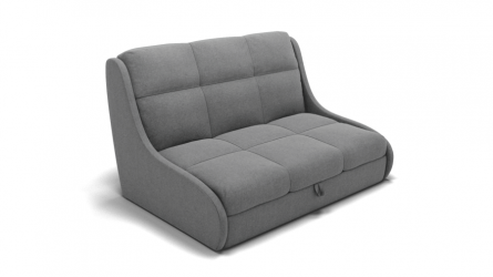 Диван Куба 800 (ЗР) Цвет фасада: Светло серый; Тип: Прямой; Материал фасада: Металл/Велюр