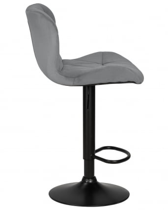 Стул барный DOBRIN BARNY BLACK (серый велюр (MJ9-75))_2