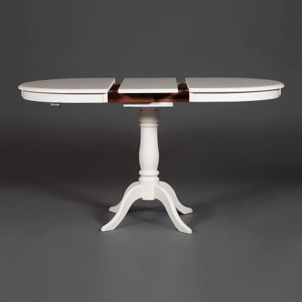 Стол раскладной Solerno (ME-T4EX) дерево гевея/мдф, 70х100+29х75см, ivory white (слоновая кость 2-5)_1