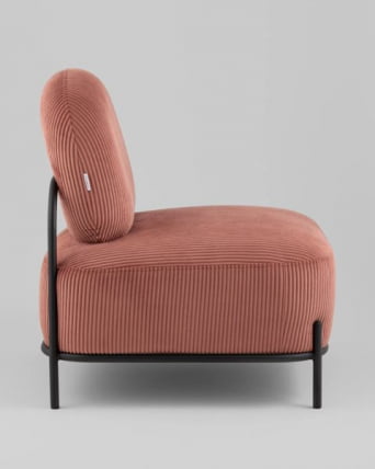 Кресло Стоун К велюр рельефный коралловый_3