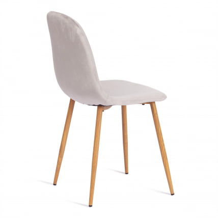 Стул BREEZE (mod. 4724) вельвет/металл, 44 х 53 х 87 см, Light grey (светло-серый) HLR14 / натуральный_2