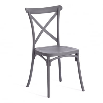 Стул CROSS (mod. PL24) / 1 шт. в упаковке пластик, 48 х 58 х 89 см, Dark-grey (темно-cерый) 15537_0