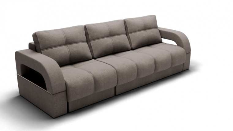 Диван Рич-2 (ЗР) Цвет фасада: Серо коричневый; Тип: Левый/правый; Материал фасада: Металл/Велюр_0