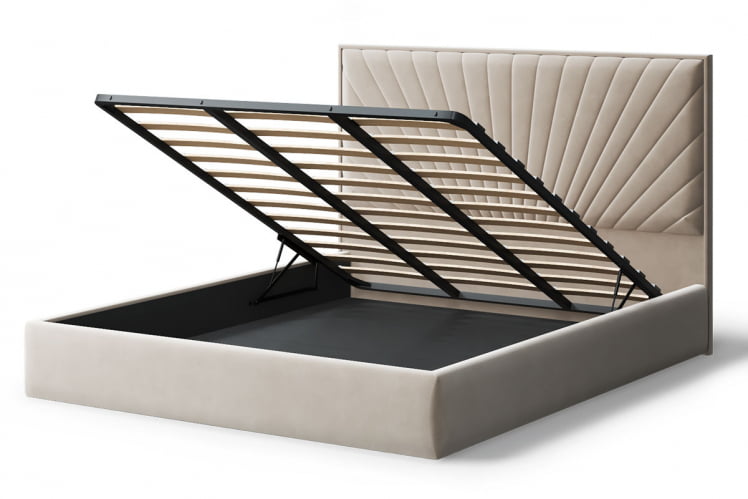 Кровать Леона, 2000кс1800 мм, бежевый / 2000x1800_2