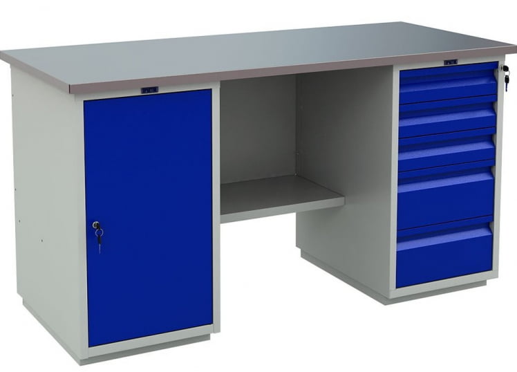 Верстак ВТ160.ВД1/ВД5.000 Серо-синий / WT160.WD1/WD5.000_0