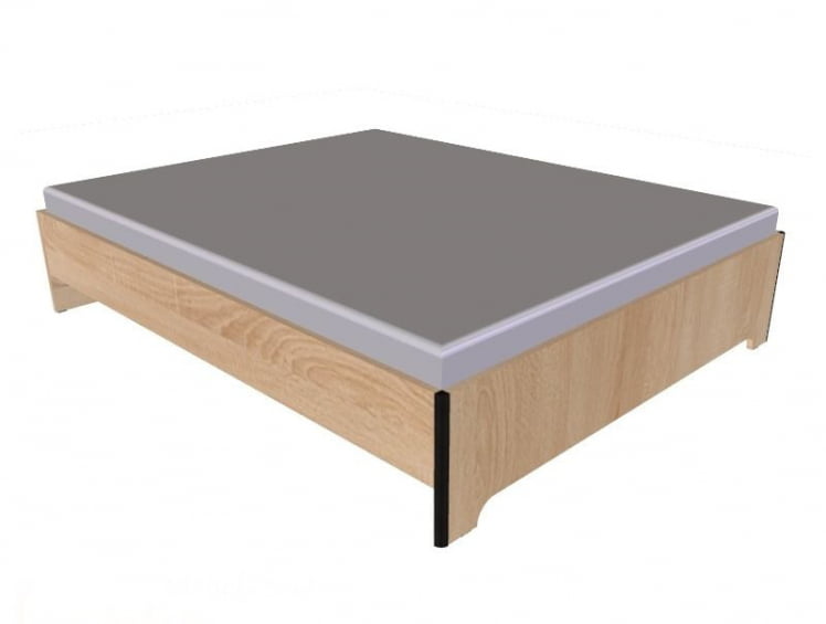 Кровать (1800) Эко 1 Дуб сонома (спальня)_0