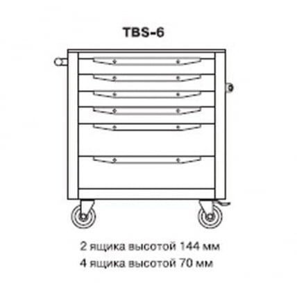 Тележка инструментальная TBS-6 оранжевый_2