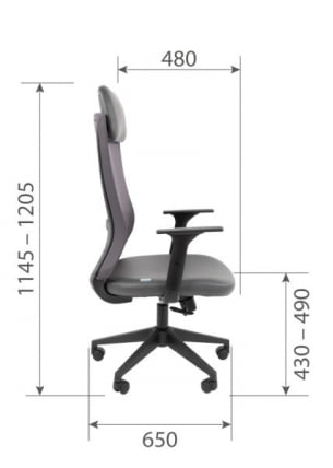 Офисное кресло CHAIRMAN 500 LT экокожа Серый_23