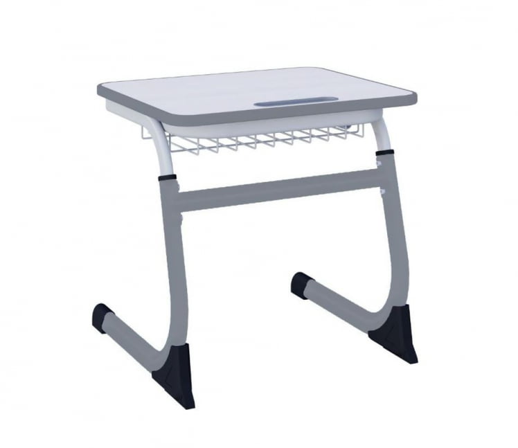 Парта одноместная регулируемая по высоте СМАРТЙ 600х500 (рост 5-7) Серый/Серый / SMARTY_0