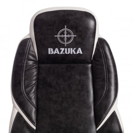 Кресло BAZUKA кож/зам, серый/белый , 2TONE/2TONE перф/36-01 Кресло BAZUKA кож/зам, серый/белый , 2TONE/2TONE перф/36-01_6