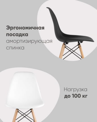 Стул Еамес Стйле ДСВ красный 4 шт. комплект (разборный каркас) / Eames Style DSW_3