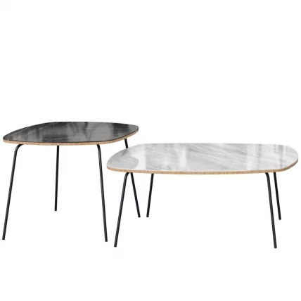 Стол журнальный Тип 2 высокий Камень Пьетра чёрный_2