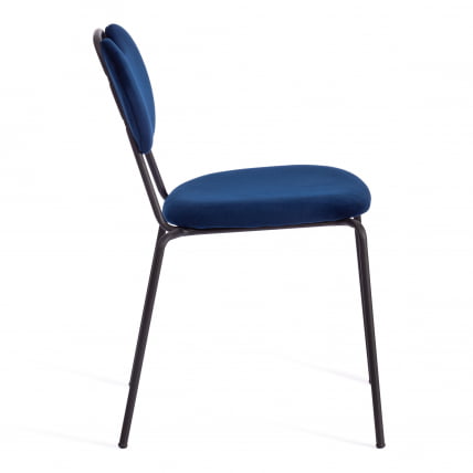 Стул DANTON (mod. 0139223) металл/ткань, 47х56,5х79 см, темно-синий S108 (117 DARK BLUE)/черный_1