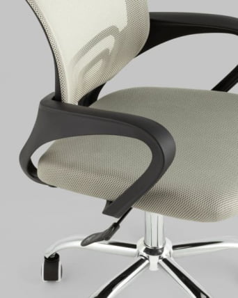 Кресло офисное TopChairs Simple New серый спинка сетка_6