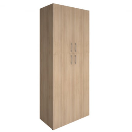 Шкаф книжный закрытый без топа YALTA LT-ST 1.8	 Снежная Платина_0