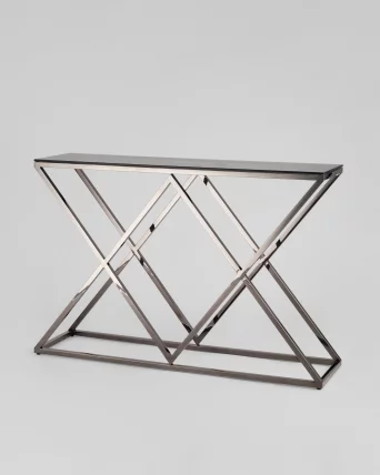 Консоль ИНСИГНИЯ 115x30 Темный хром стекло smoke_1