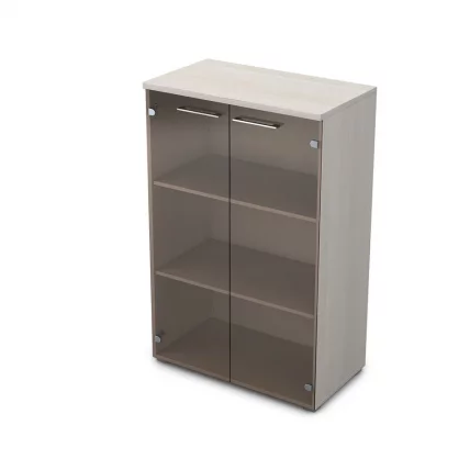Шкаф средний со стеклом GLOSS LINE 9НШ.017.3 Ivory_0