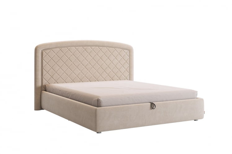 Кровать 1.6 Сильва 2 с подъем. механизмом ЗП.КМ1.6-18 крем (велюр) / ZP.KM1.6-18_0