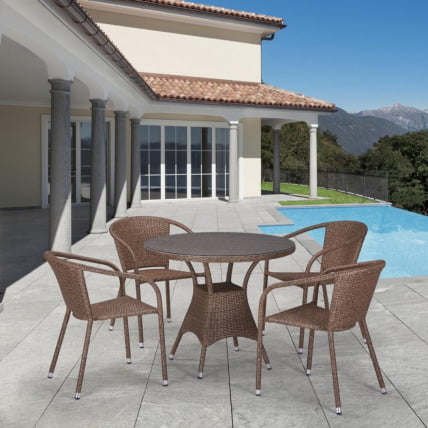Комплект плетеной мебели T197AT/Y137C-W56 Light brown 4Pcs_0