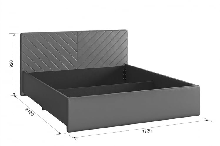 Кровать 1.6 Сандра 2 с основанием ЗО.КМ1.6-12.2 крем (велюр) / ZO.KM1.6-12.2_3