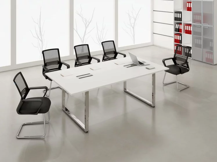 Стол системы БЭНЧ, переговорный, средний GLOSS LINE НСПС-П.927 Белый Премиум_1