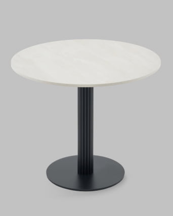 Стол круглый Фризбин D90 столешница марроканский камень основание латте_2