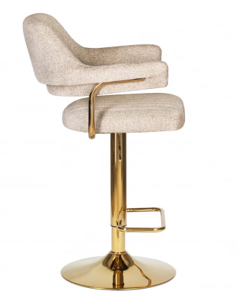 Стул барный DOBRIN CHARLY GOLD (бежевый твид (LEO26))_2