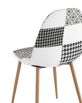 Стул Валенсия СН Пэчворк черно-белый / SN_5