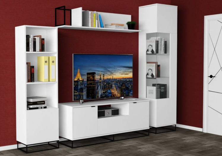 Полка навесная City средняя белый_7