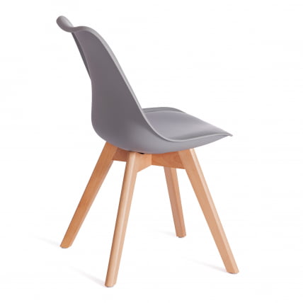 Стул TULIP (mod. 73-1) дерево/пластик/экокожа, 47,5x55x80 см, серый_2