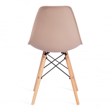 Стул CINDY (EAMES) (mod. 001) дерево бук/металл/сиденье пластик, 51x46x82см, бежевый / beige_3