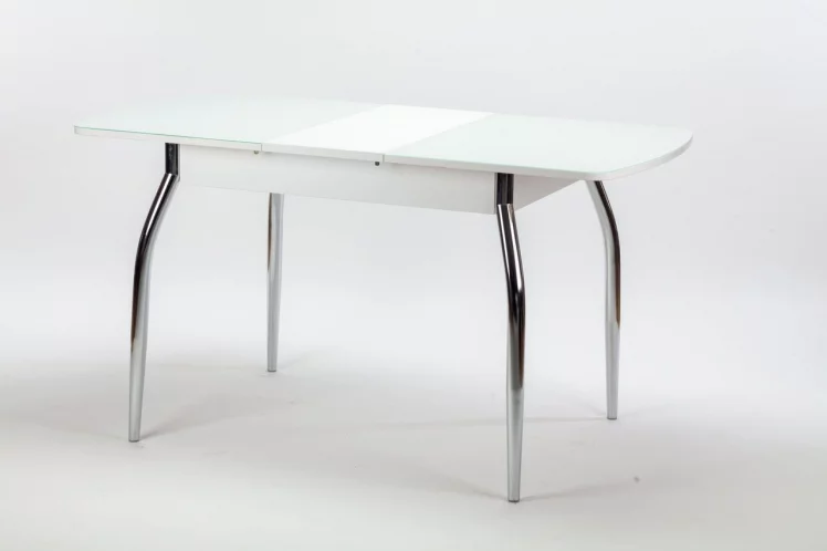 Стол обеденный Чикаго СТ(6191) белый,стекло белое_1