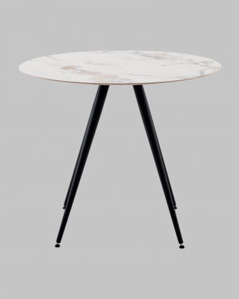 Стол Ники круглый столешница керамика Ice Jade 900_3