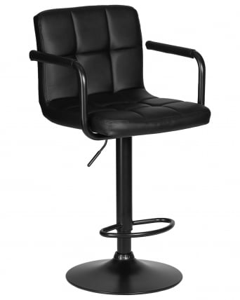 Стул барный DOBRIN KRUGER ARM BLACK (черный)_0