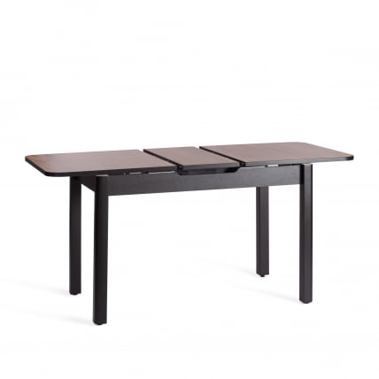 Стол АЛИГЕРЙ ЛДСП/ХПЛ/опора-массив березы , 130 х 75+30 х 75 см, Дуб Вотан/чёрный / ALIGERY ЛДСП/HPL/опора-массив_5