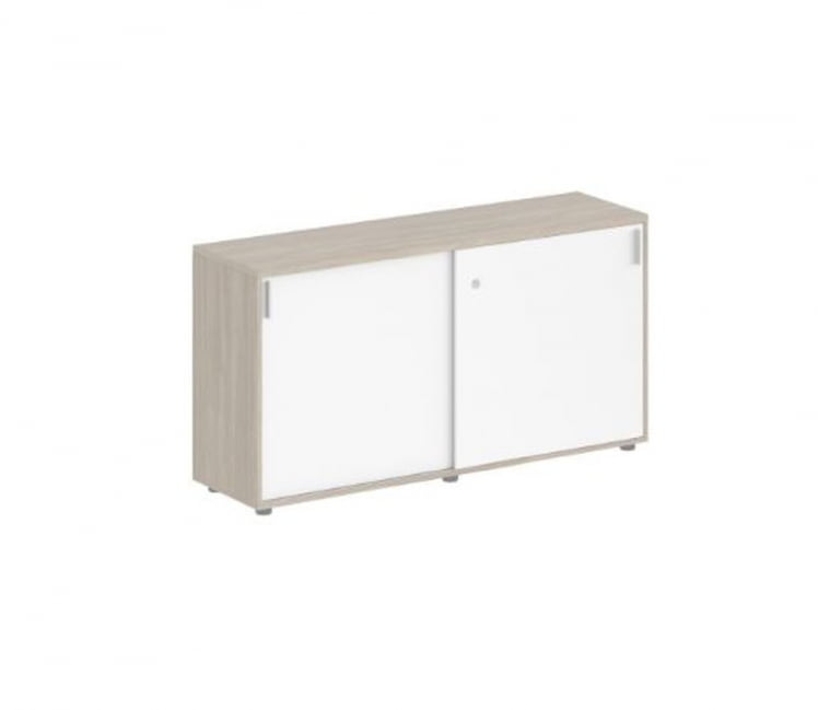Шкаф-купе низкий с замком Sigma SG.701.OD.WH Дуб темный Белый_0