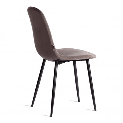 Стул BREEZE (mod. JSC-58) Велюр/металл , 44 х 53 х 86 см, Dark grey (темно-серый) HLR24 / черный_2