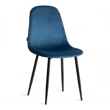 Стул BREEZE (mod. JSC-58) Велюр/металл , 44 х 53 х 86 см, Blue (синий) HLR63 / черный_0