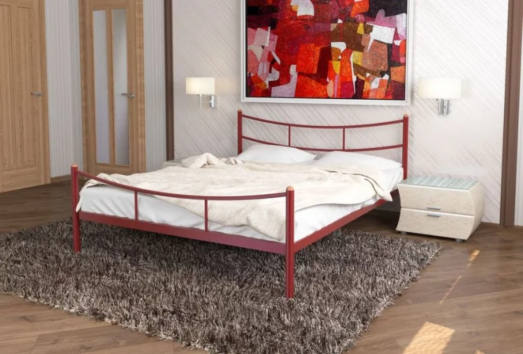 Кровать София plus 1200х2000 Красная_1