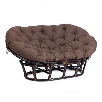 Диван MAMASAN/МАМАСАН 23/02 W /с подушкой/ подушка 182х119 см, 169х102х80 см, Antique brown (античный черно-коричневый), ткань, коричневый, 3М7_0