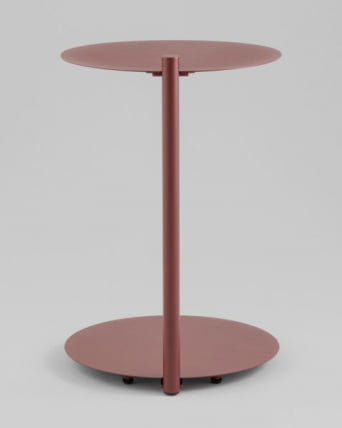 Журнальный столик Siara металл бордовый_7