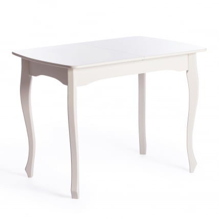 Стол CATERINA PROVENCE бук, мдф, 100+30x70x75 см, Ivory white_0