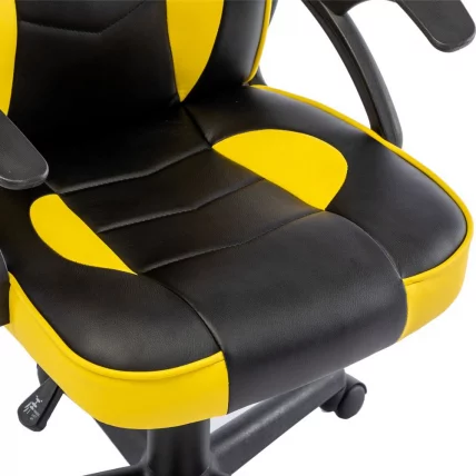 Кресло компьютерное BRABIX Shark GM-203 экокожа Черный-желтый_12