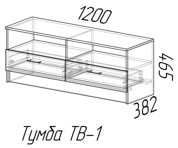 Тумба TV 1 Ясень шимо темный/Ясень шимо светлый_1