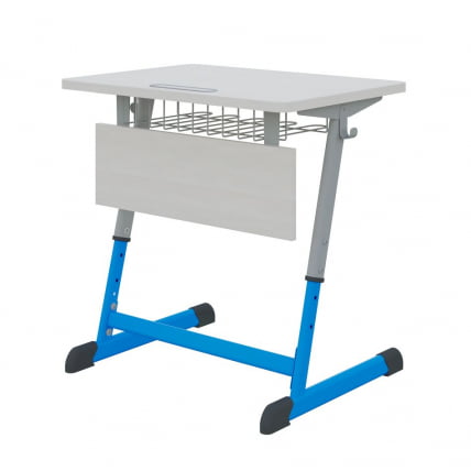 Парта одноместная регулируемая по высоте НОМАД 600х500 (рост 3-7) Серый/Серый / NOMAD_0