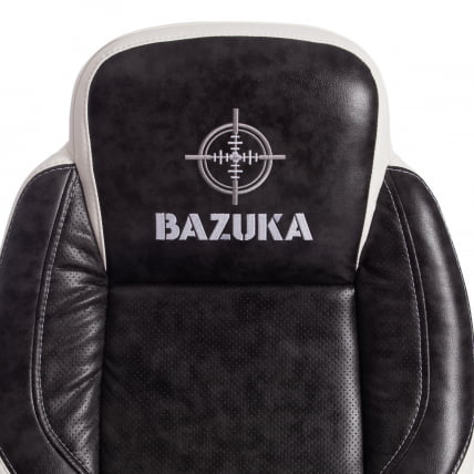 Кресло BAZUKA кож/зам, серый/белый , 2TONE/2TONE перф/36-01 Кресло BAZUKA кож/зам, серый/белый , 2TONE/2TONE перф/36-01_7